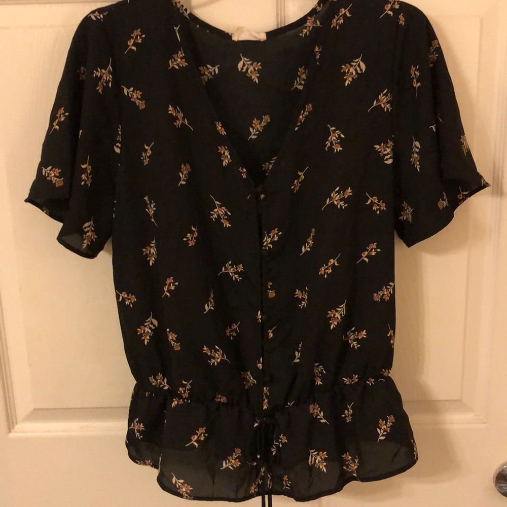 Floral Button Down Blouse